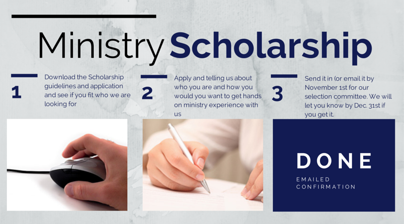 Annual Ministry Scholarship available